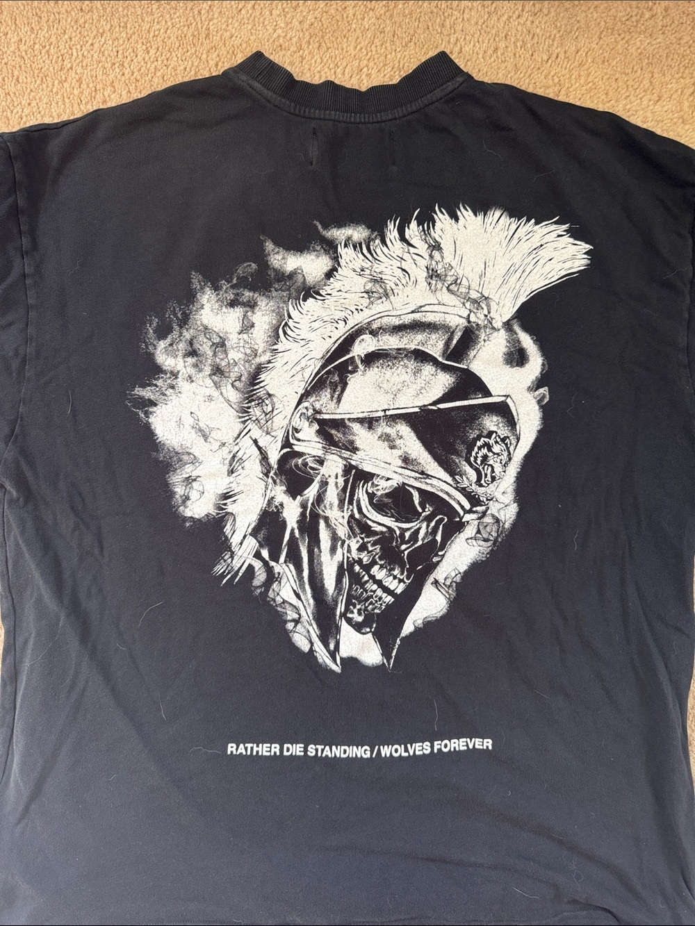 Darc Sport Black Short Sleeve Tee with White Spartan Skull Graphic